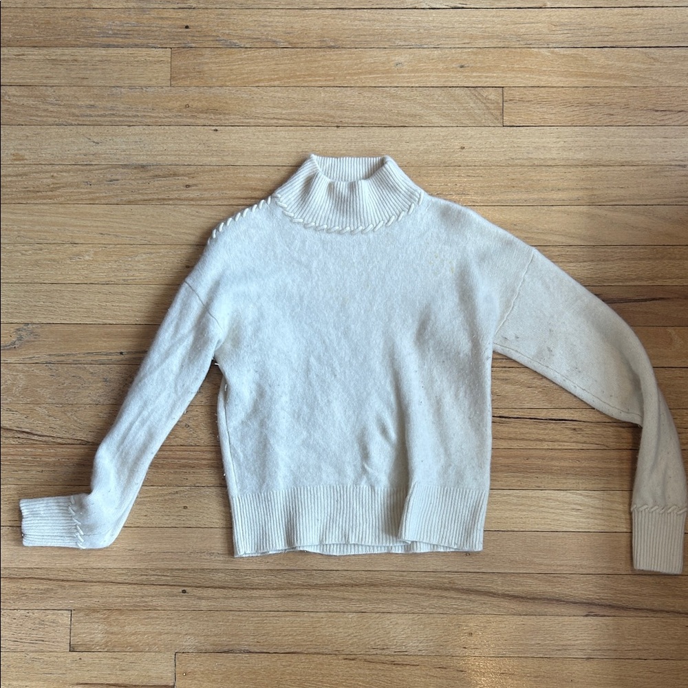Theory Cream Women’s Cowl Neck Sweater